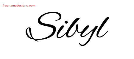 Cursive Name Tattoo Designs Sibyl Download Free
