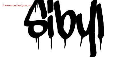 Graffiti Name Tattoo Designs Sibyl Free Lettering