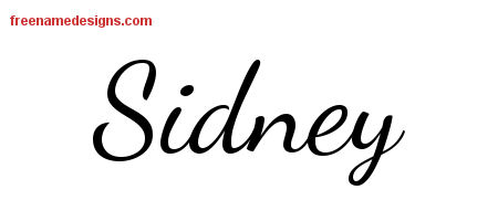 Lively Script Name Tattoo Designs Sidney Free Download