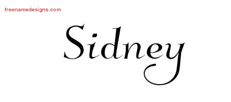 Elegant Name Tattoo Designs Sidney Free Graphic
