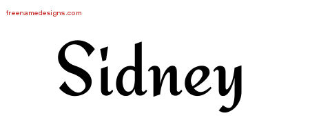 Calligraphic Stylish Name Tattoo Designs Sidney Free Graphic