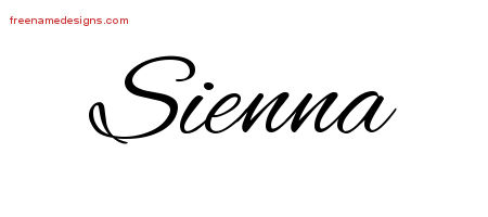 Cursive Name Tattoo Designs Sienna Download Free