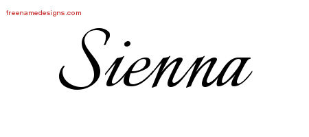 Calligraphic Name Tattoo Designs Sienna Download Free