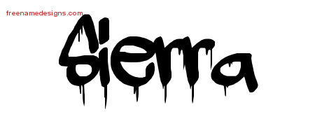 Graffiti Name Tattoo Designs Sierra Free Lettering