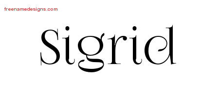 Vintage Name Tattoo Designs Sigrid Free Download