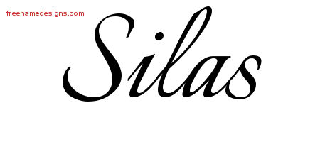 Calligraphic Name Tattoo Designs Silas Free Graphic
