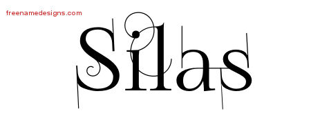 Decorated Name Tattoo Designs Silas Free Lettering
