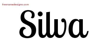 Handwritten Name Tattoo Designs Silva Free Download