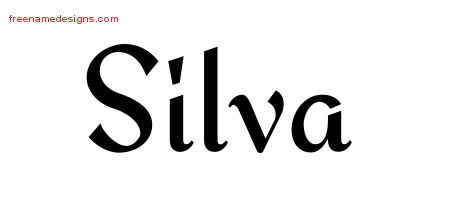 Calligraphic Stylish Name Tattoo Designs Silva Download Free
