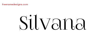 Vintage Name Tattoo Designs Silvana Free Download