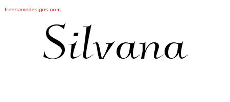 Elegant Name Tattoo Designs Silvana Free Graphic