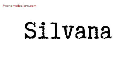 Typewriter Name Tattoo Designs Silvana Free Download