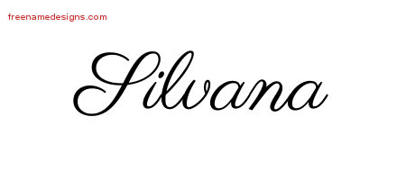 Classic Name Tattoo Designs Silvana Graphic Download