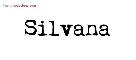 Vintage Writer Name Tattoo Designs Silvana Free Lettering
