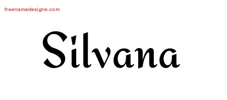 Calligraphic Stylish Name Tattoo Designs Silvana Download Free