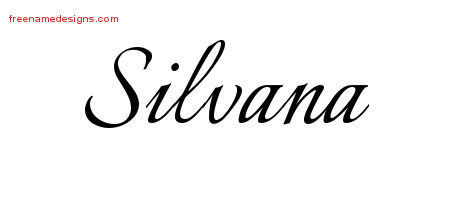 Calligraphic Name Tattoo Designs Silvana Download Free