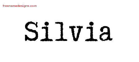 Typewriter Name Tattoo Designs Silvia Free Download
