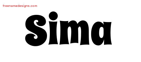 Groovy Name Tattoo Designs Sima Free Lettering