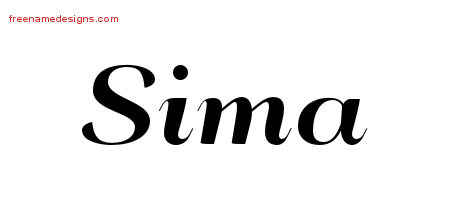 Art Deco Name Tattoo Designs Sima Printable