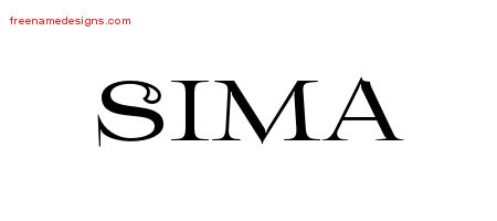 Flourishes Name Tattoo Designs Sima Printable