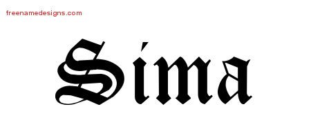 Blackletter Name Tattoo Designs Sima Graphic Download