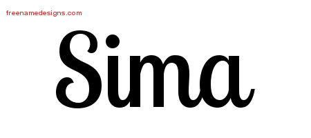 Handwritten Name Tattoo Designs Sima Free Download