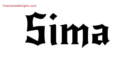Gothic Name Tattoo Designs Sima Free Graphic