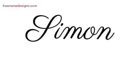 Classic Name Tattoo Designs Simon Printable