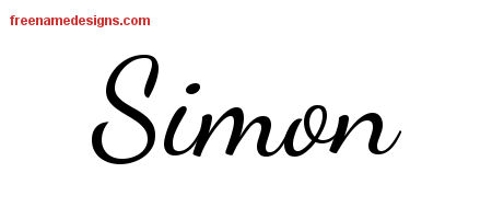 Lively Script Name Tattoo Designs Simon Free Download