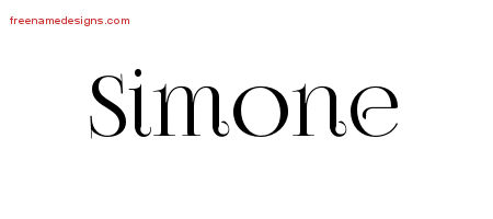 Vintage Name Tattoo Designs Simone Free Download