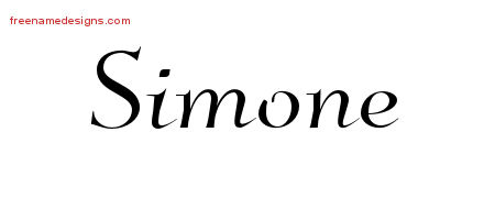 Elegant Name Tattoo Designs Simone Free Graphic