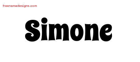 Groovy Name Tattoo Designs Simone Free Lettering