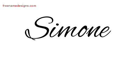 Cursive Name Tattoo Designs Simone Download Free