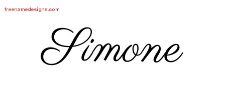 Classic Name Tattoo Designs Simone Graphic Download