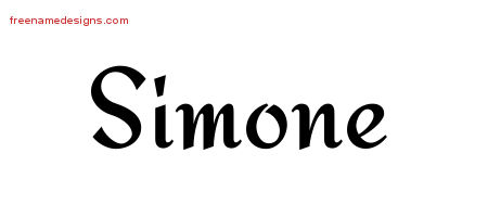 Calligraphic Stylish Name Tattoo Designs Simone Download Free