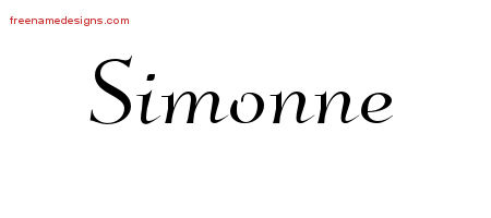 Elegant Name Tattoo Designs Simonne Free Graphic