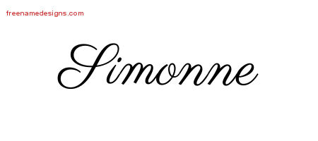 Classic Name Tattoo Designs Simonne Graphic Download