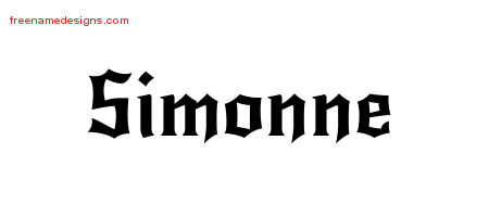 Gothic Name Tattoo Designs Simonne Free Graphic