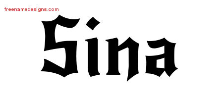 Gothic Name Tattoo Designs Sina Free Graphic