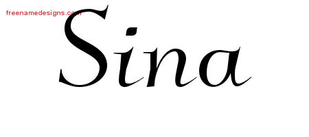 Elegant Name Tattoo Designs Sina Free Graphic