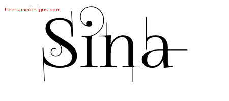 Decorated Name Tattoo Designs Sina Free