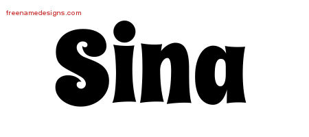 Groovy Name Tattoo Designs Sina Free Lettering