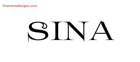 Flourishes Name Tattoo Designs Sina Printable