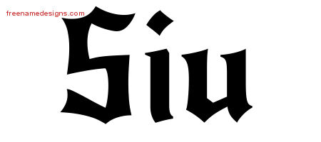 Gothic Name Tattoo Designs Siu Free Graphic