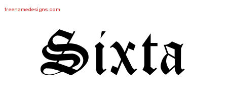 Blackletter Name Tattoo Designs Sixta Graphic Download