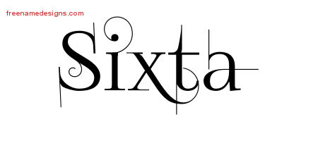 Decorated Name Tattoo Designs Sixta Free