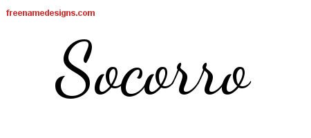 Lively Script Name Tattoo Designs Socorro Free Printout