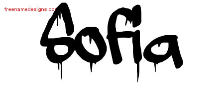 Graffiti Name Tattoo Designs Sofia Free Lettering
