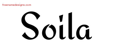 Calligraphic Stylish Name Tattoo Designs Soila Download Free