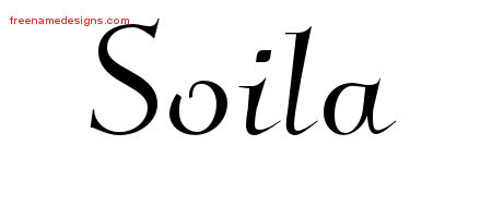 Elegant Name Tattoo Designs Soila Free Graphic